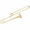 Gold Brass B Flat Tenor Trombone with Smooth Slide, Accessories and Hard Case